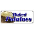 Signmission Baked Potatoes Banner Heavy Duty 13 Oz Vinyl with Grommets B-Baked Potatoes